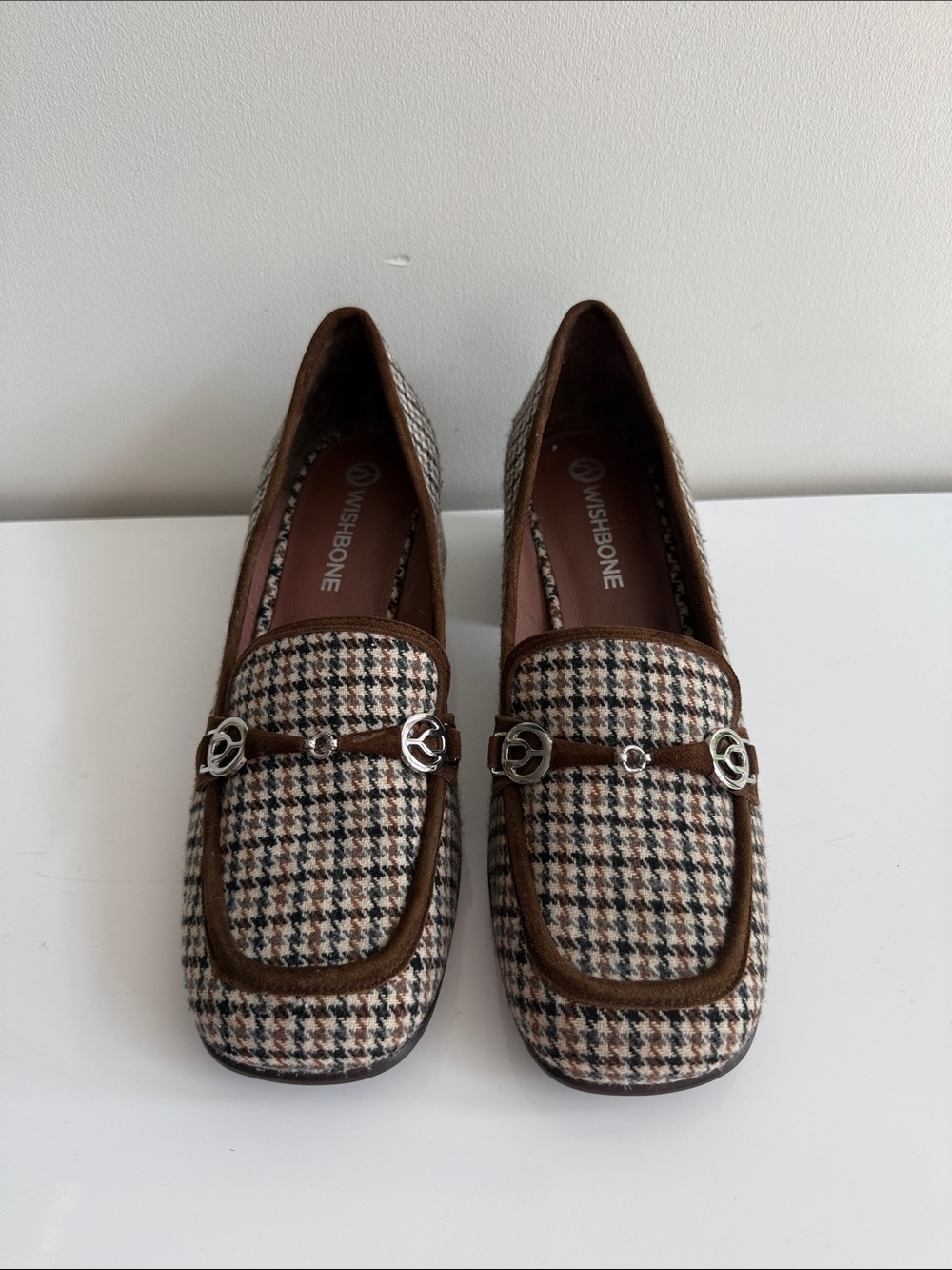 Wishbone Ruby Loafer in Brown Plaid